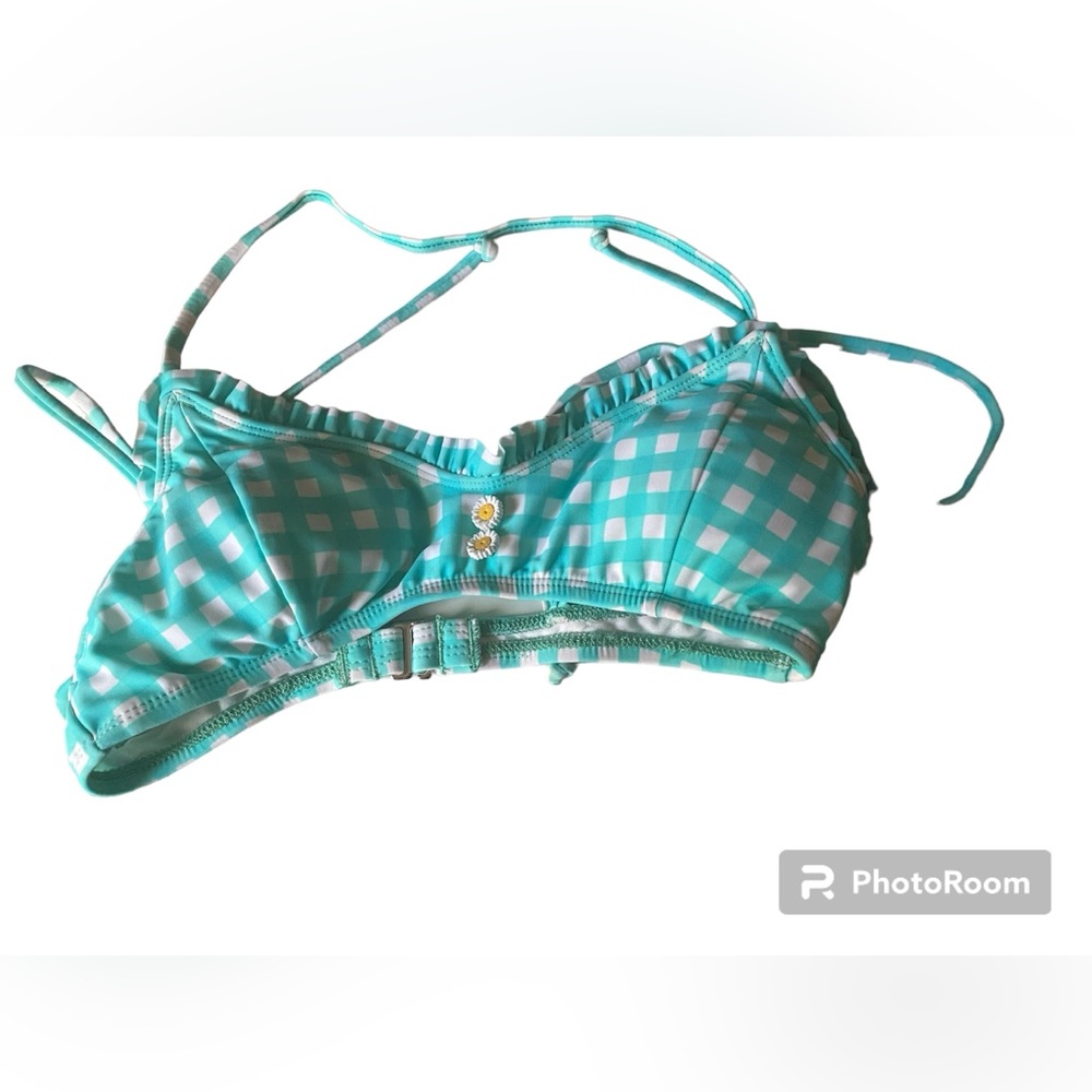 NWT M gingham bikini top